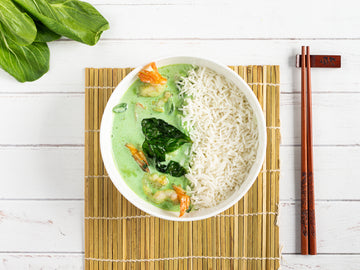 Green Thai Curry with Rice - Prawns