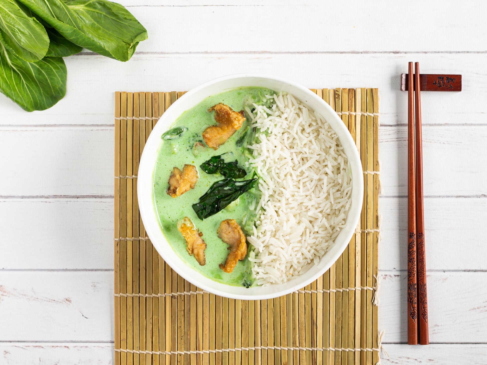 Green Thai Curry with Rice - Chicken Image