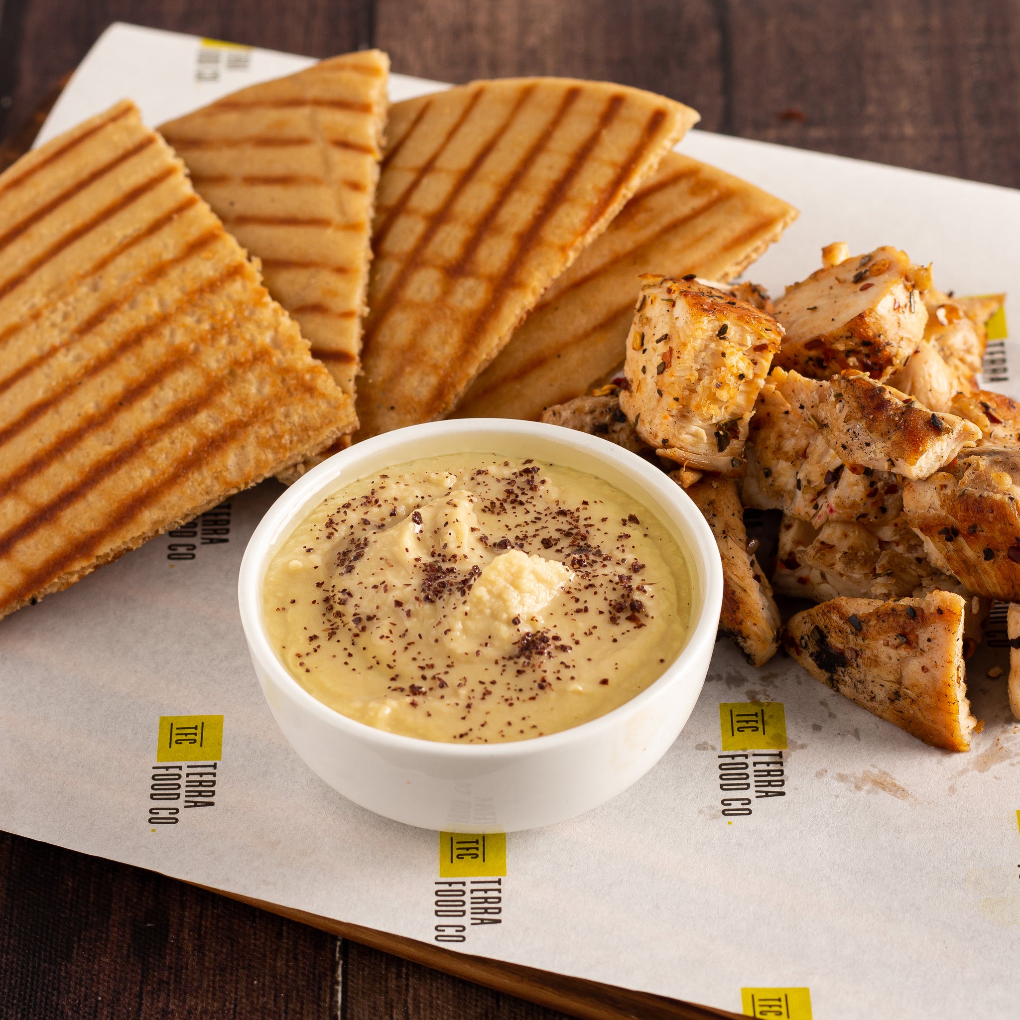 Grilled Chicken and Hummus Image