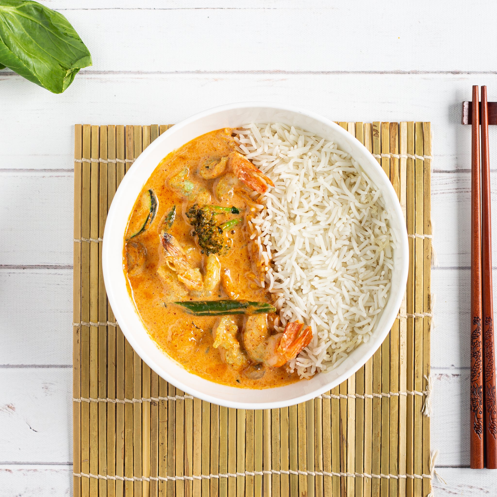 Red Thai Curry with Rice - Prawns Image